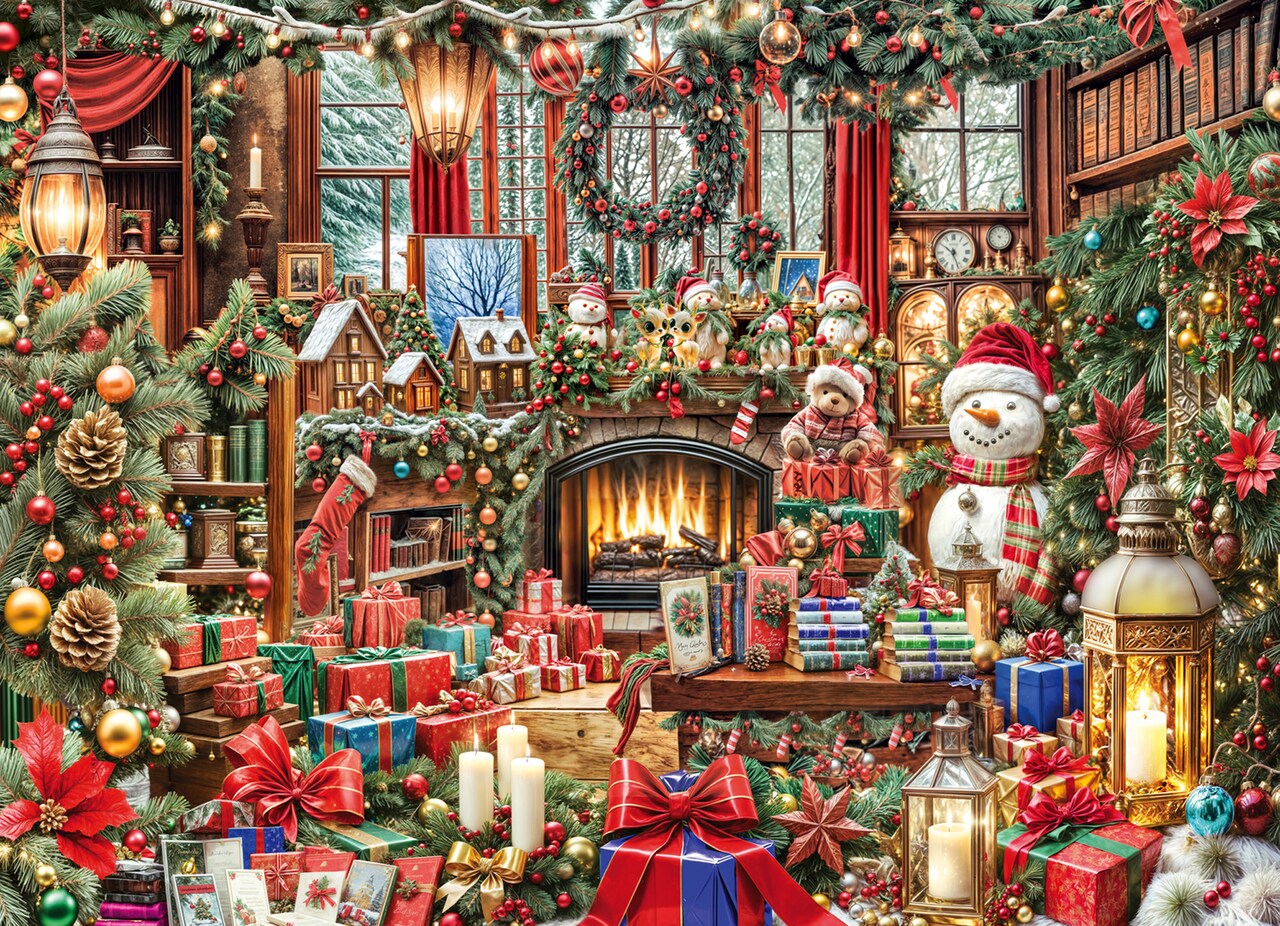 Christmas Treasures Jigsaw Puzzle 1000 Piece by Vermont Christmas Company - Jigsaw Puzzles with Randomly Shaped & Interlocking Pieces - 26 5/8" x 19 1/4"